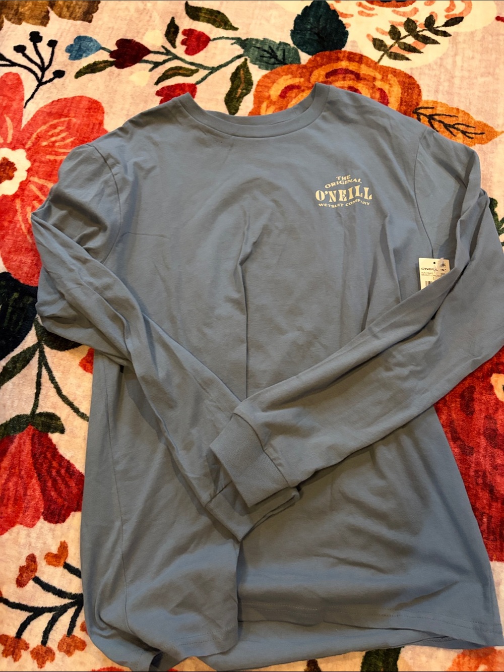 O'Neill Men's Long Sleeve Logo Tee in Dusty Blue